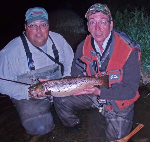 Flavio & Brian Guided Night Fly Fishing on the Grand