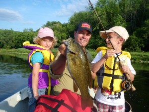 Steve May and Twins Smallmouth Bass