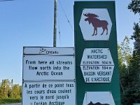 The Arctic Watershed Sign on The Trans-Canada Highway East of Thunder Bay ...