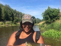 Karis' local Smallmouth Bass on the fly ...