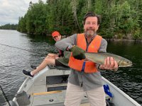 Brad and his son fishing for Nipigon trophy brook trout ...