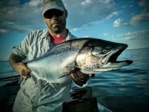 Patryk Lake Ontario Chinook Salmon July 2016CC