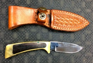Browning Knife Made in USA Brass and Rosewood