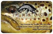 Gift Card Button Brown Trout Head