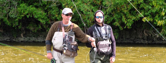 Brian and Robert Learn to Flyfish Lesson Instruction C