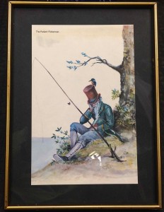 Norman Orr Fishing Print Scotland The Patient Fisherman AA