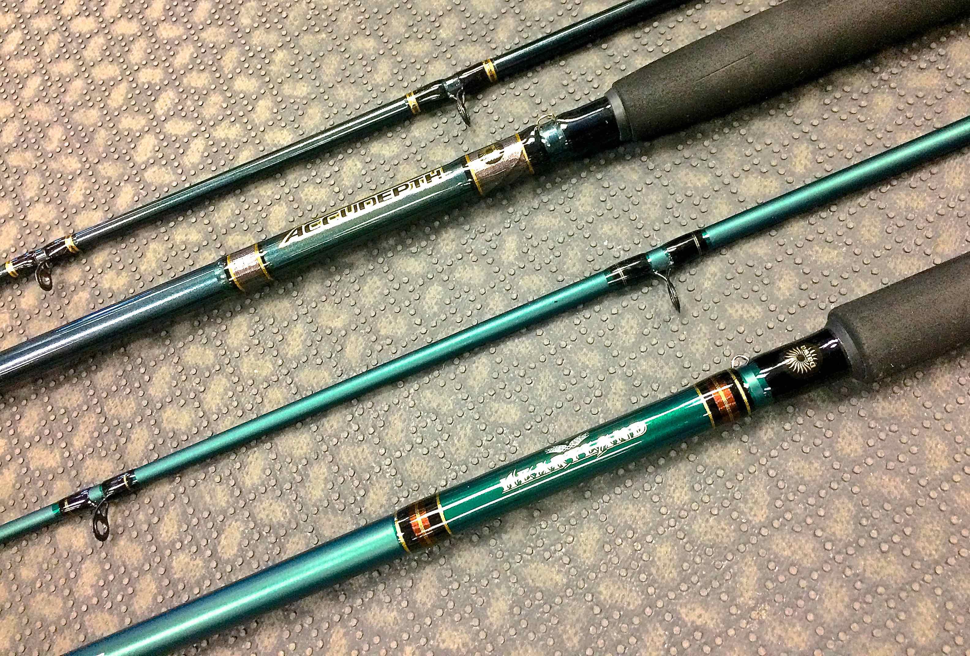 SOLD! – Dispey Trolling Rods – Daiwa Heartland HLD DR862M & Daiwa Accudepth  AD DR862M – NEW! – $50 for the Pair – The First Cast – Hook, Line and  Sinker's Fly Fishing Shop