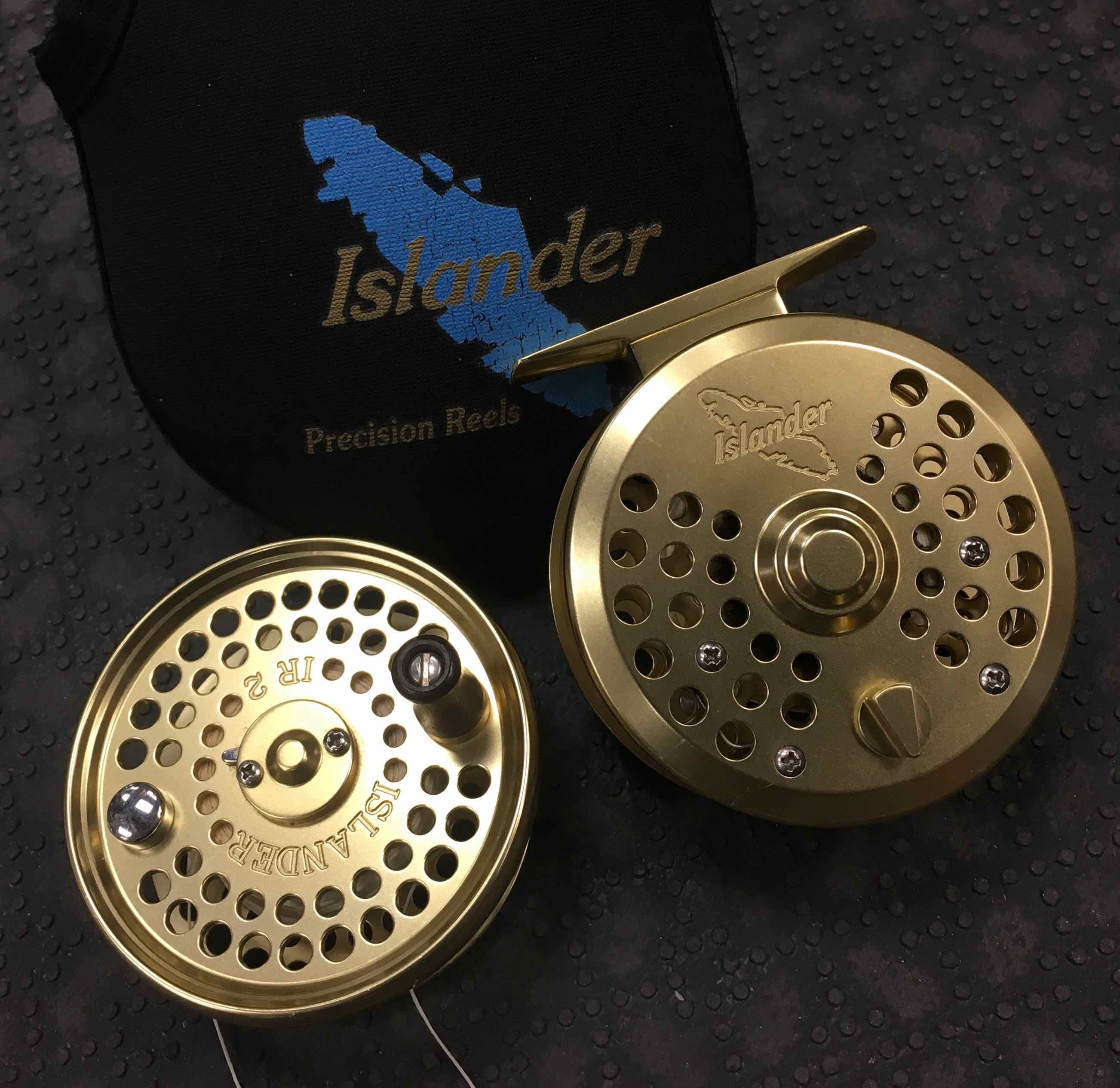 SOLD! – Islander IR2 Fly Reel – Gold – with Spare Spool – GREAT SHAPE! –  $160 – The First Cast – Hook, Line and Sinker's Fly Fishing Shop