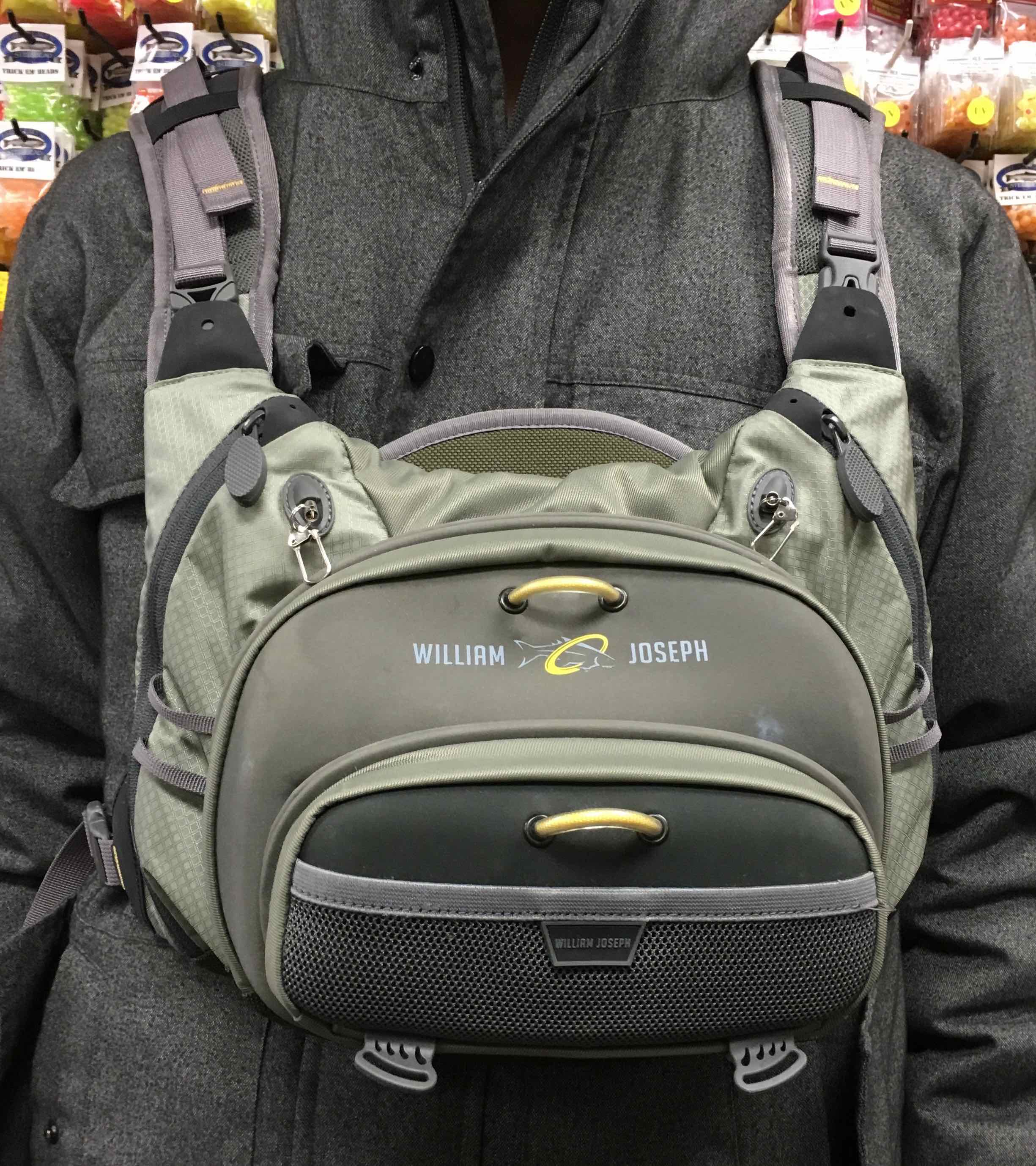 SOLD! – William Joseph – Confluence Chest Back Pack – LIKE NEW! – $100 –  The First Cast – Hook, Line and Sinker's Fly Fishing Shop