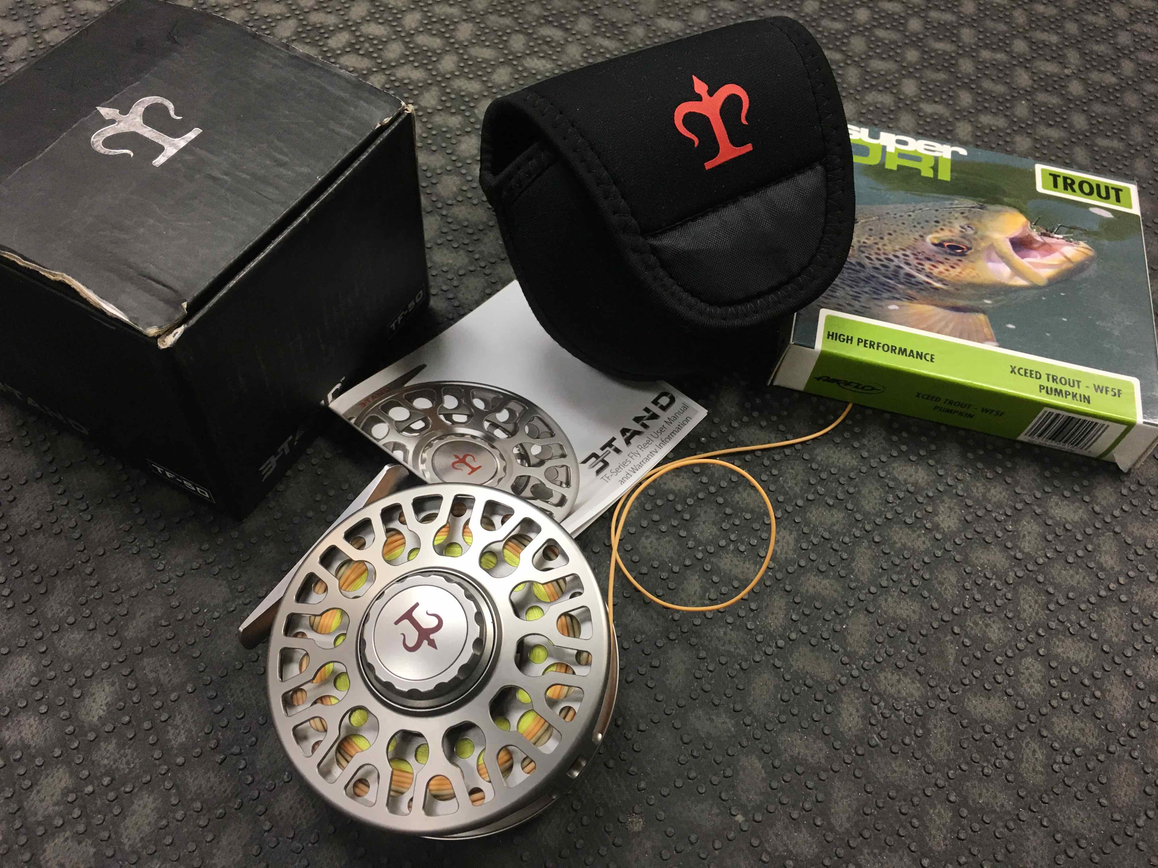 SOLD! – 3-Tand – TF50 Fly Reel c/w Airflo XCeed WF5F & Backing