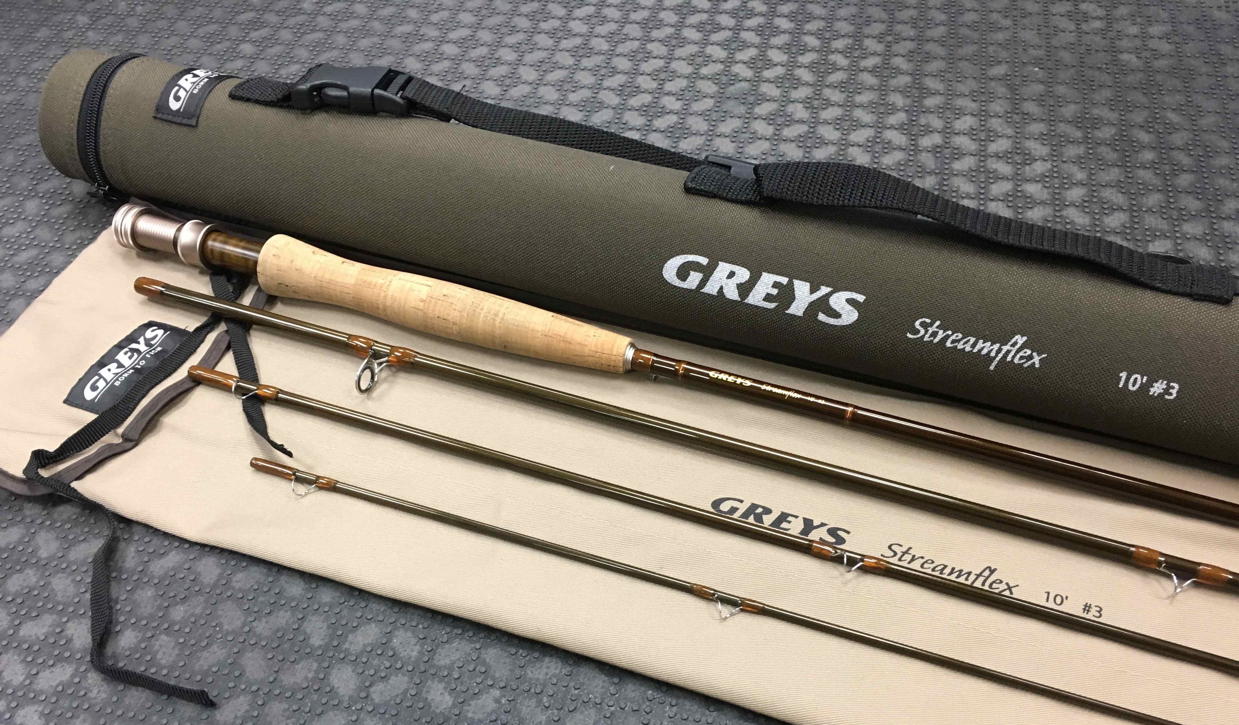 SOLD! – Greys Streamflex 10′ 3wt – 4pc – Nymphing Rod – GREAT SHAPE! – $245  – The First Cast – Hook, Line and Sinker's Fly Fishing Shop