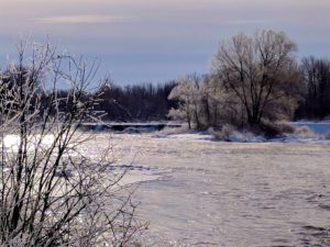 The Upper Saugeen River - The Truax Dam in December ...