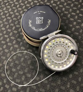 Hardy Marquis Salmon Fly Reel #1 - Made in England c/w Royal Wulff Triangle Taper 9wt TTST9F - GOOD SHAPE! - $210