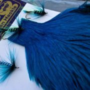 Whiting Farms Genetic American Rooster Cape - Badger Dyed Kingfisher Blue