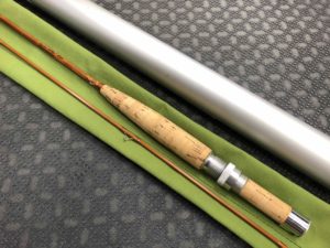 Orvis Flea Weight Bamboo Cane Rod - Built By Owner - Blank Kit Impregnated 1977 Tonkin Cane - 6 1/2' 3/4wt 2 pc c/w Sock & Aluminum Tube