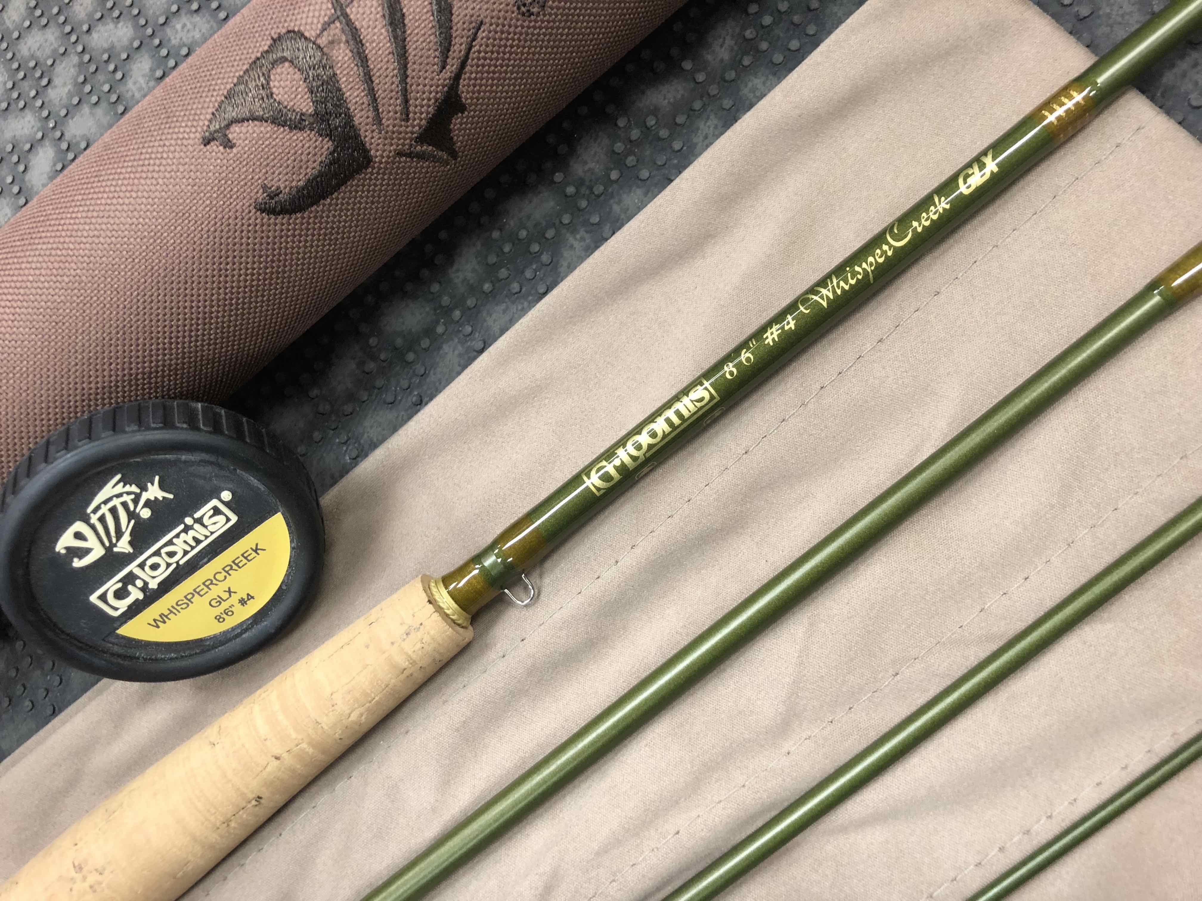 SOLD! – G. Loomis GLX 8' 6″ 4wt 4pc Whispercreek Fly Rod – FR1024-4 GLX –  LIKE NEW! – $340 – The First Cast – Hook, Line and Sinker's Fly Fishing Shop