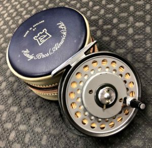 Hardy The Princess Multiplier Fly Reel Made in England c/w Vinyl Zippered Case & SA WF8FS Wet Tip Fly Line - EXCELLENT CONDITION! - $175