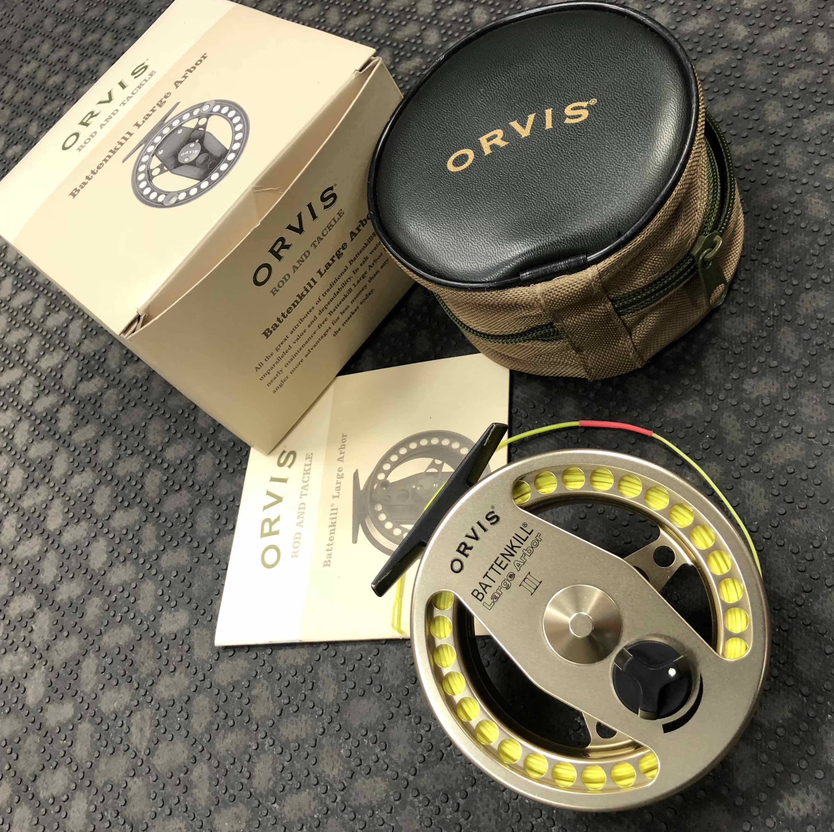 https://thefirstcast.ca/wp-content/uploads/2018/03/Orvis-Battenkill-Large-Arbour-II-Fly-Reel-Model-01-E1-61-cw-Cortland-333-WF5-Fly-Line-Original-Box-and-Pouch-AA.jpg