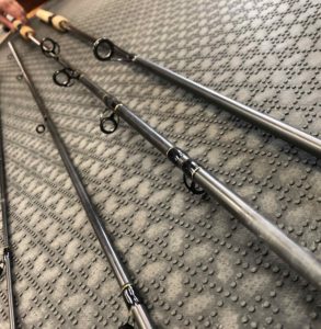 Raven RV9 Centerpin Float Rod - 3pc 13’ 6" Baitcast Rod & Centerpin Butt Section c/w Twist AND DOUBLE Custom Rod Tube - GREAT SHAPE! - $350