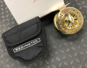 Redington Large Arbor Fly Reel - Model AL 3/4 Gold c/w WF5F Fly Line - LIKE NEW! - $165