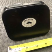 Richard Wheatley Aluminum Fly Box - Black #4401F - Flat Foam Base & Lid c/w Steelhead Flies - EXCELLENT CONDITION! - $30