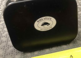 Richard Wheatley Aluminum Fly Box - Black #4401F - Flat Foam Base & Lid c/w Steelhead Flies - EXCELLENT CONDITION! - $30