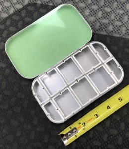 Richard Wheatley Silver Aluminum Fly Box - Model #1608F - 6 Large & 4 Small Compartments & Flat Foam Lid - GREAT CONDITION - $55