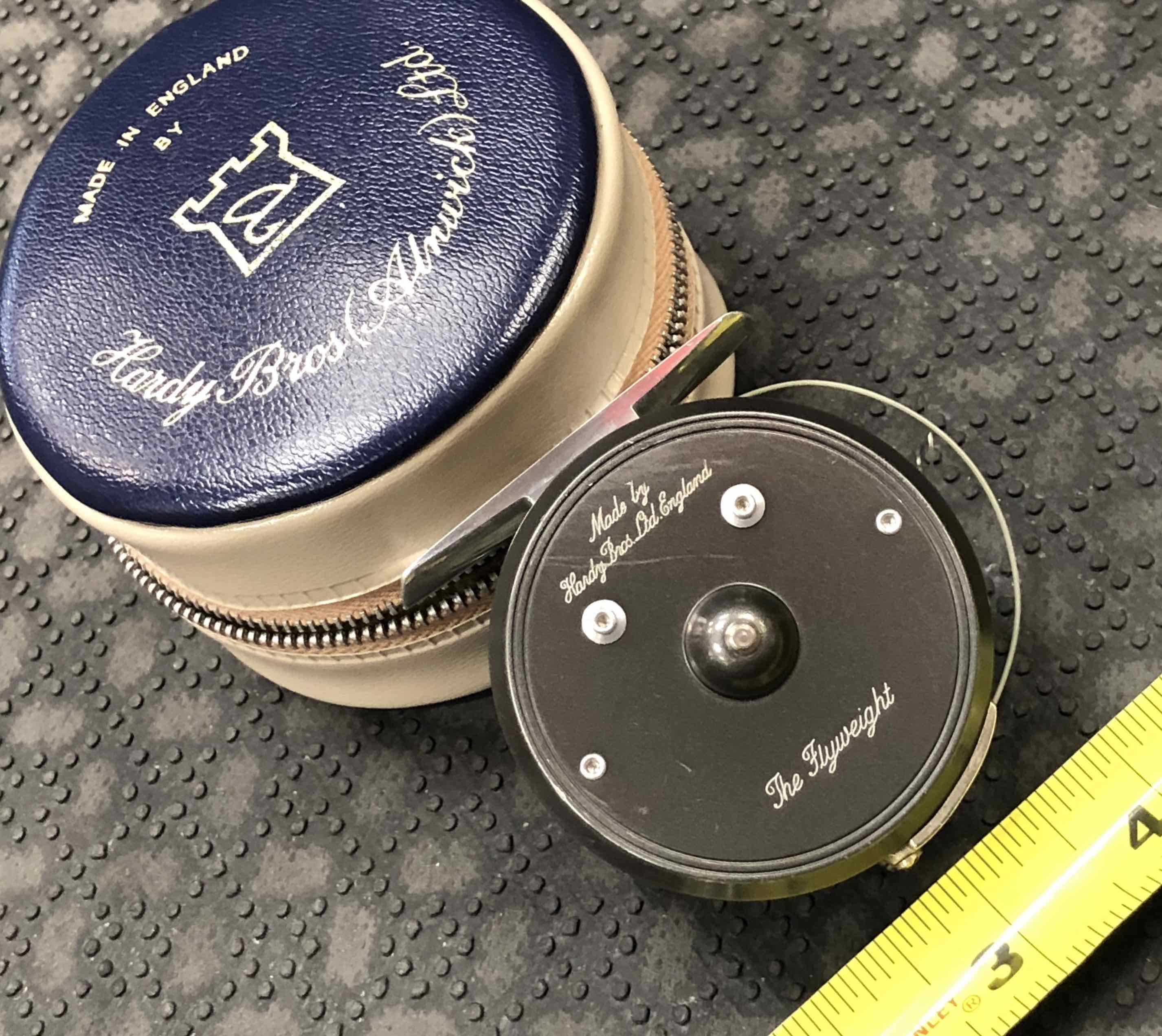 Hardy Fly Reel - Made in England - Classic Lightweight Series - "The Flyweight” c/w Zippered Vinyl Case & DT2F - EXCELLENT CONDITION! - $175