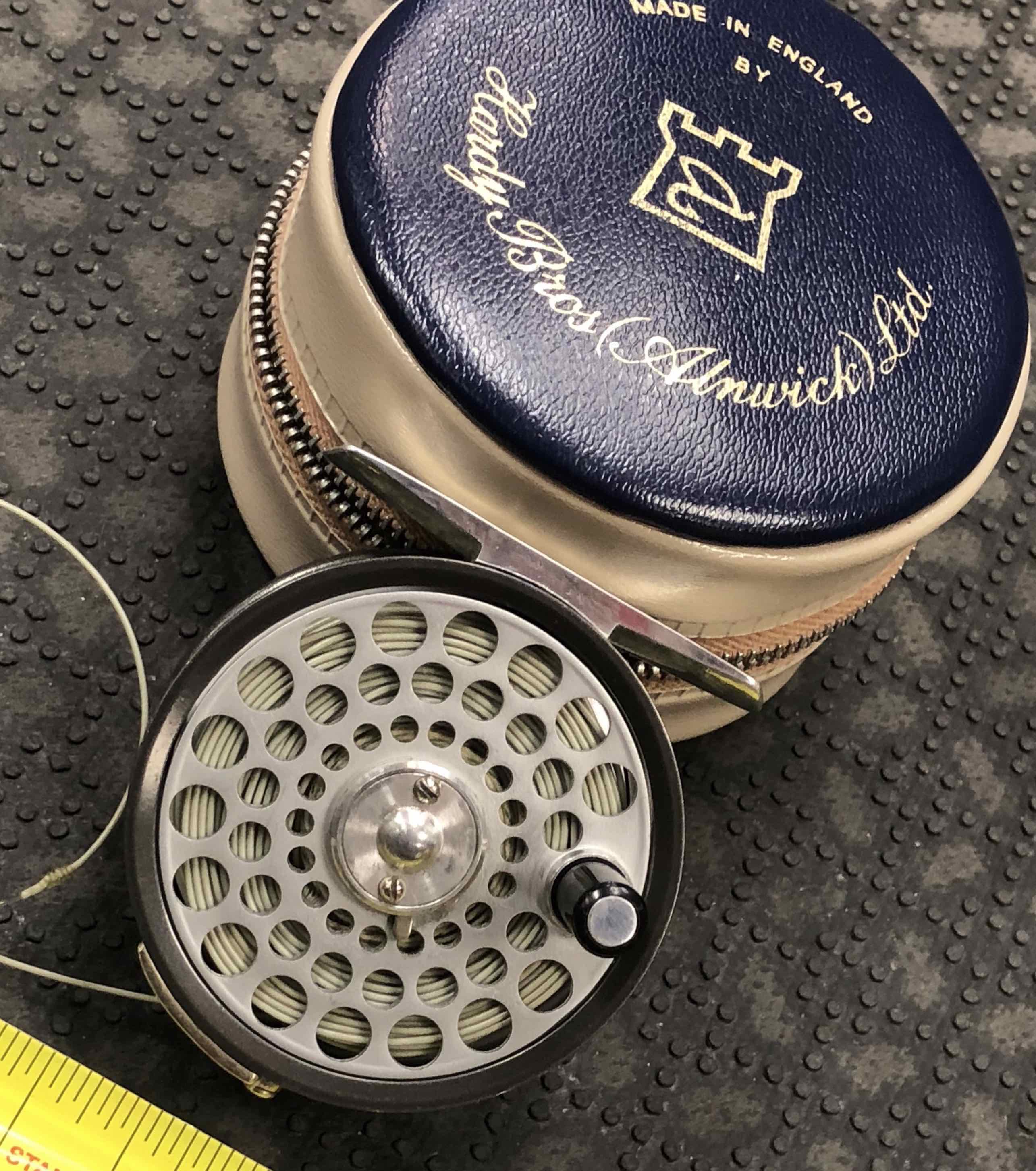 Hardy Fly Reel - Made in England - Classic Lightweight Series - "The Flyweight” c/w zippered Vinyl Case & DT2F - EXCELLENT CONDITION! - $175