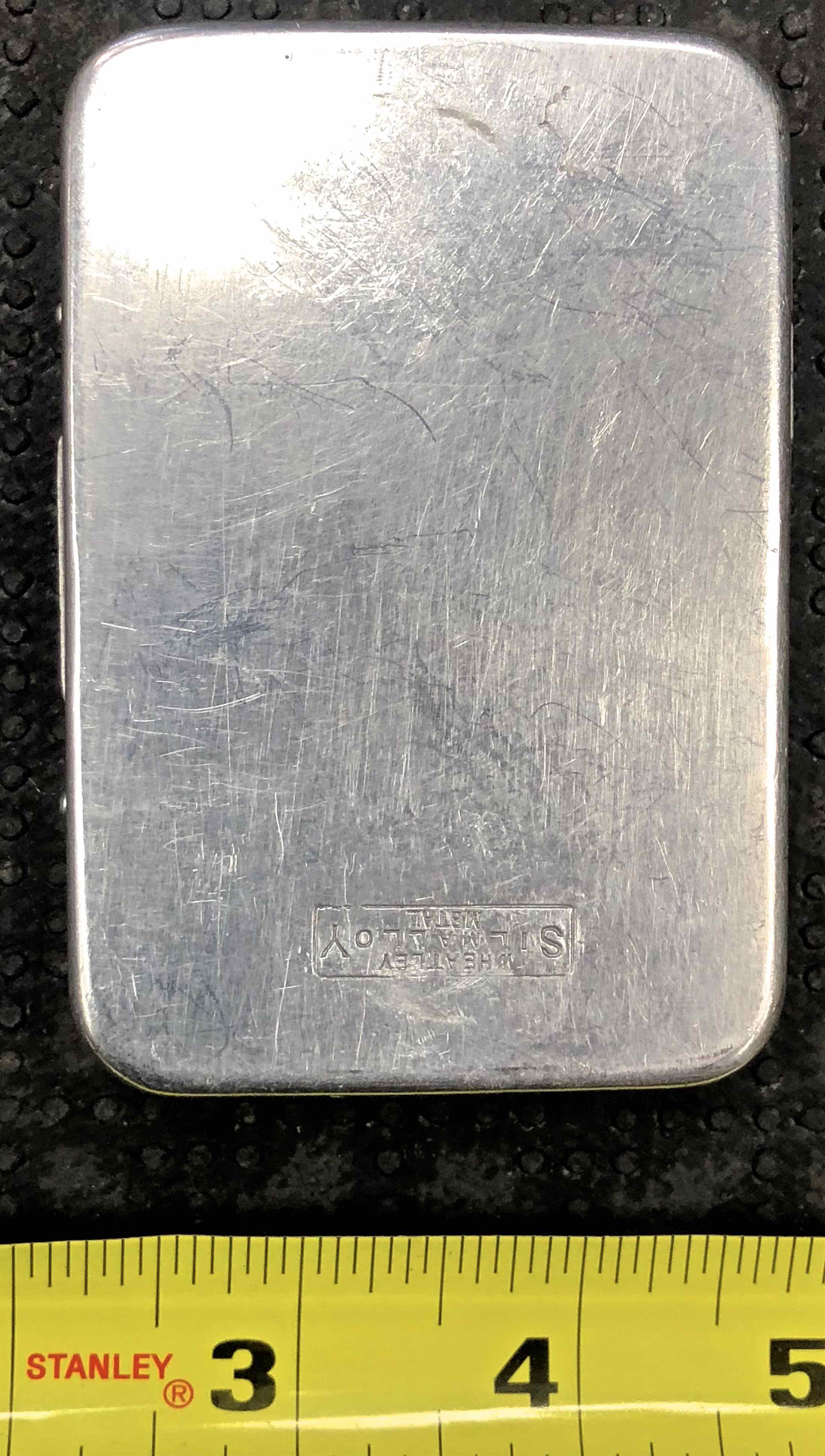 Richard Wheatley - Silver Aluminum Fly Box - 6 compartments 3 1/2" x 3 1/2" x 3/4" - GOOD CONDITION! - $25