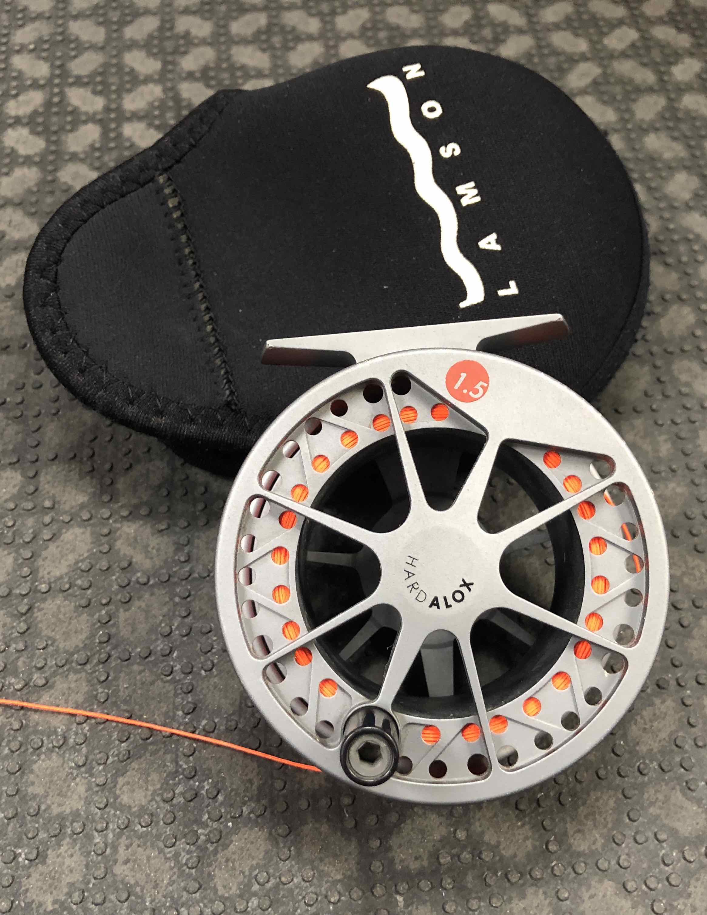 SOLD! – Lamson Velocity Hard Alox Fly Reel 1.5 c/w Backing – GREAT SHAPE! –  $100 – The First Cast – Hook, Line and Sinker's Fly Fishing Shop