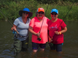 Family Upper Grand River 3 Sisiters Learn To Fly Fish Lessons AA