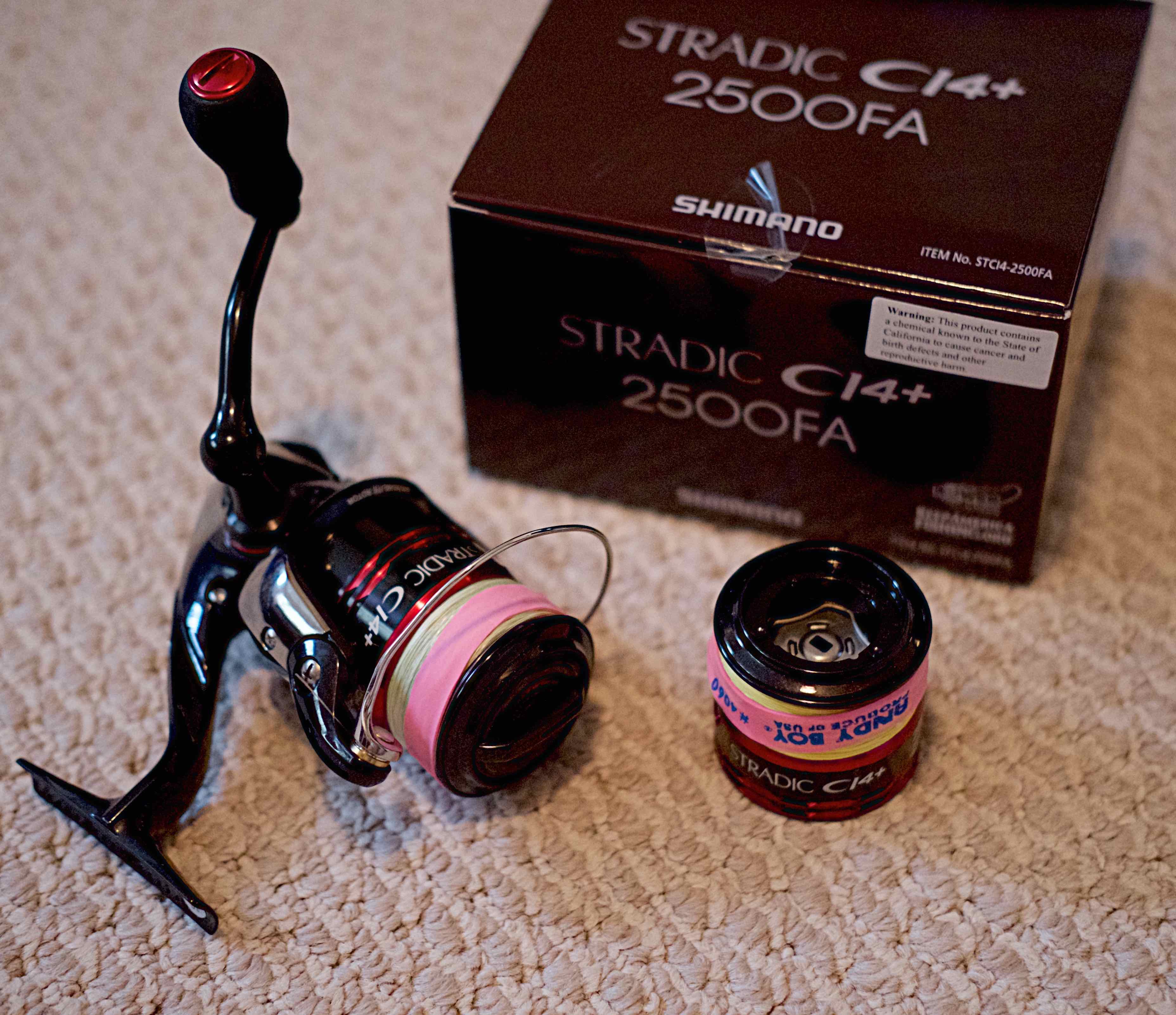 SOLD! - Shimano Stradic CI4+ 2500FA & Spare Spool - LIKE NEW! - $180