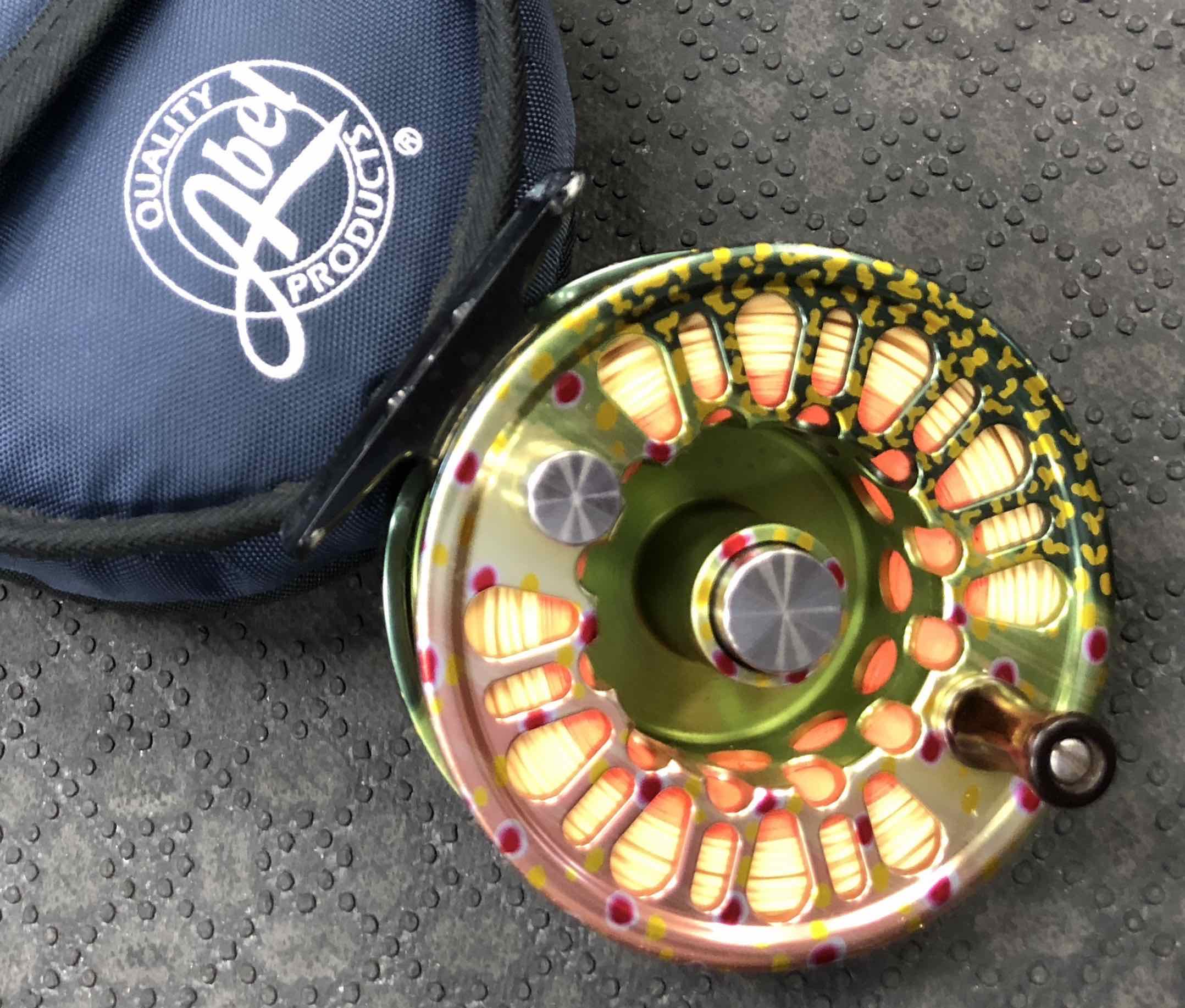 SOLD! – Abel Super Series 5wt Fly Reel c/w Optional Brook Trout Graphic,  Pouch & Fly Line – LIKE NEW! – $450 – The First Cast – Hook, Line and  Sinker's Fly Fishing Shop