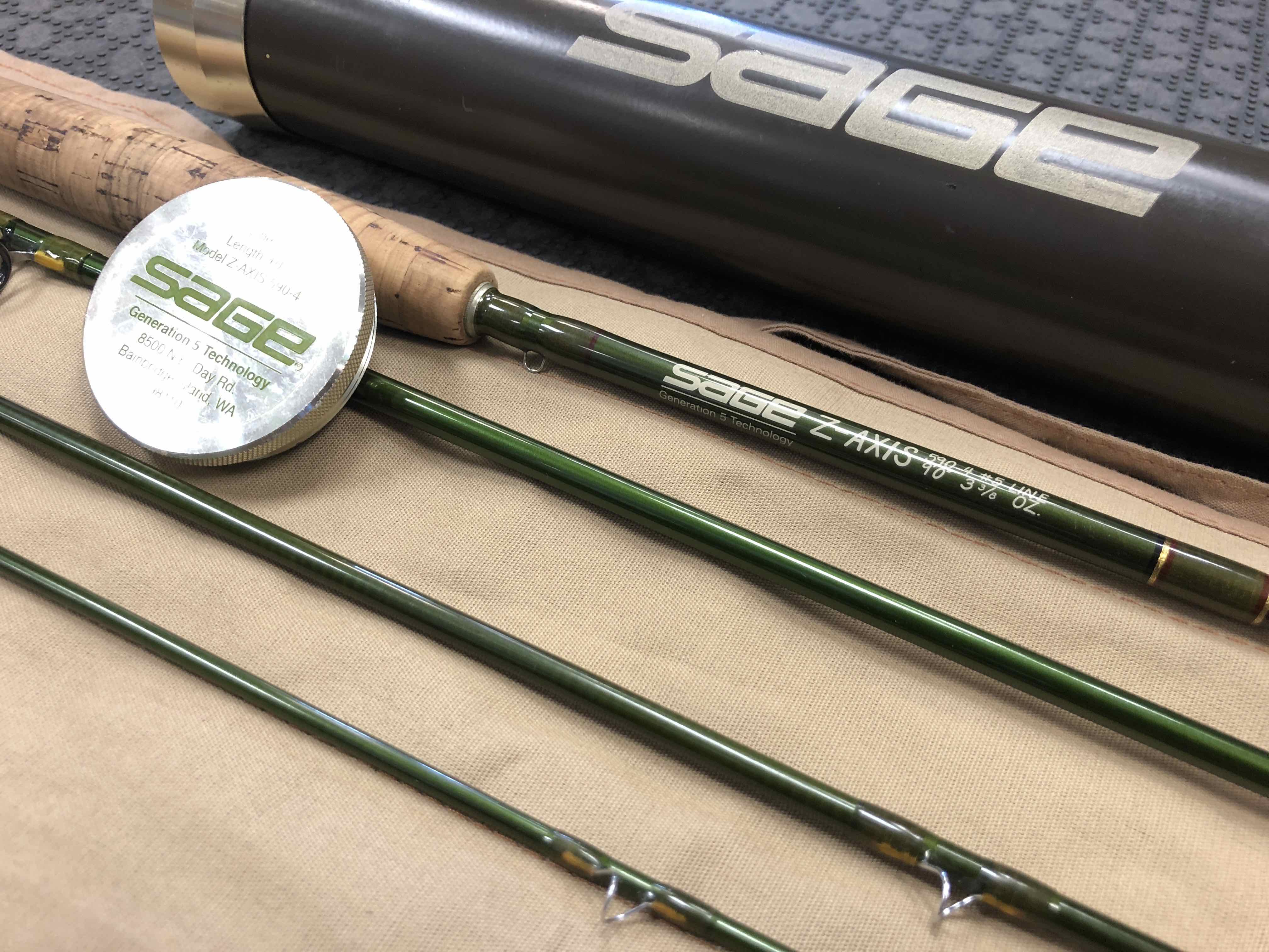 SOLD! – Sage Z Axis 590-4 – 4pc 5wt Fly Rod – GREAT SHAPE! – $350 – The  First Cast – Hook, Line and Sinker's Fly Fishing Shop