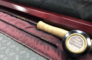 Tom Morgan - Custom Built 7' 9” - 3wt Med Action - 2pc Graphite Fly Rod c/w Tube, Cover & Silver Medallion - GREAT SHAPE! - $550