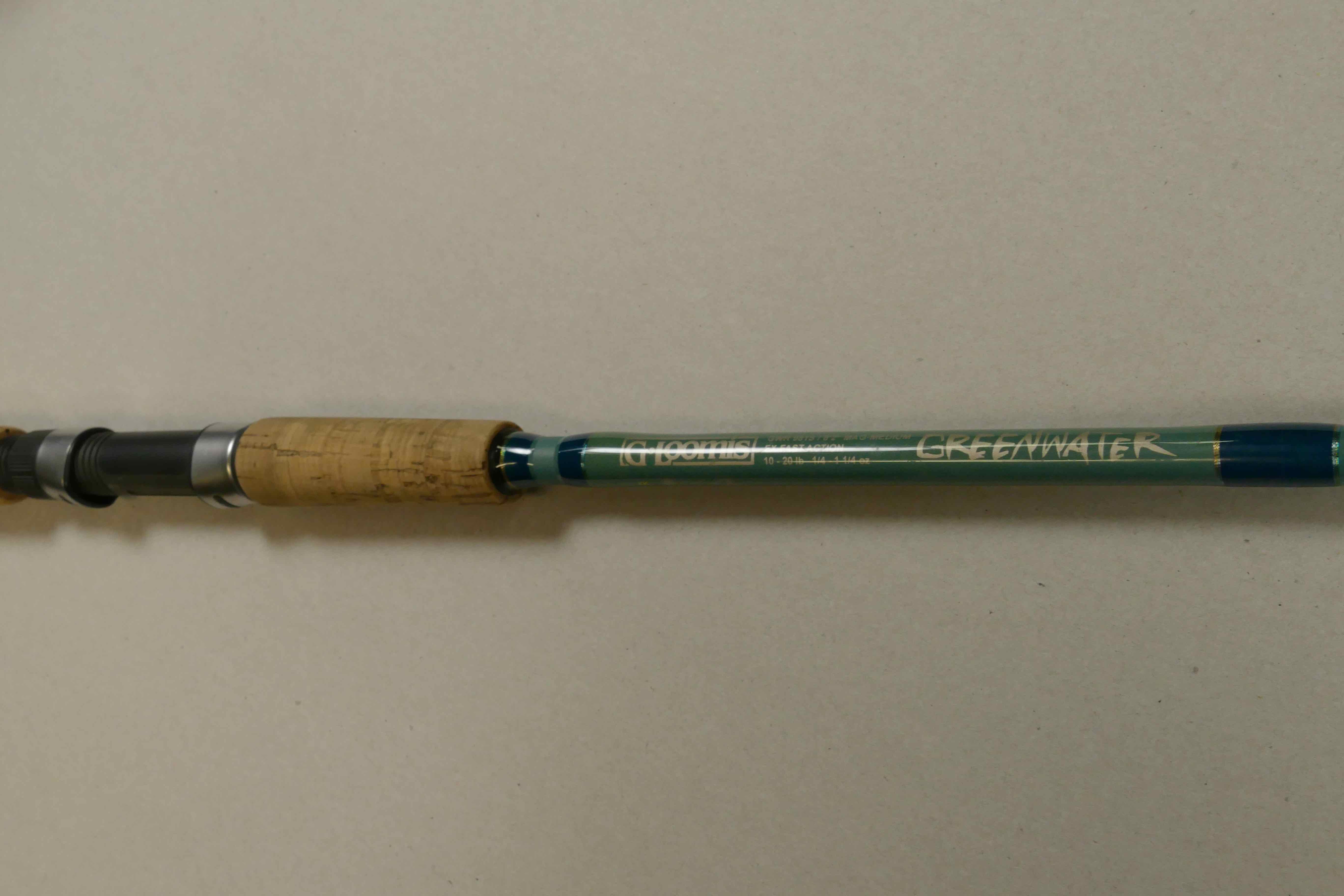 G. Loomis Greenwater 8’ 2” mag-medium, 1 piece power spinning rod for 1/4 to 1 1/4 oz. lures. GWR981S 10899-01     $160.00
