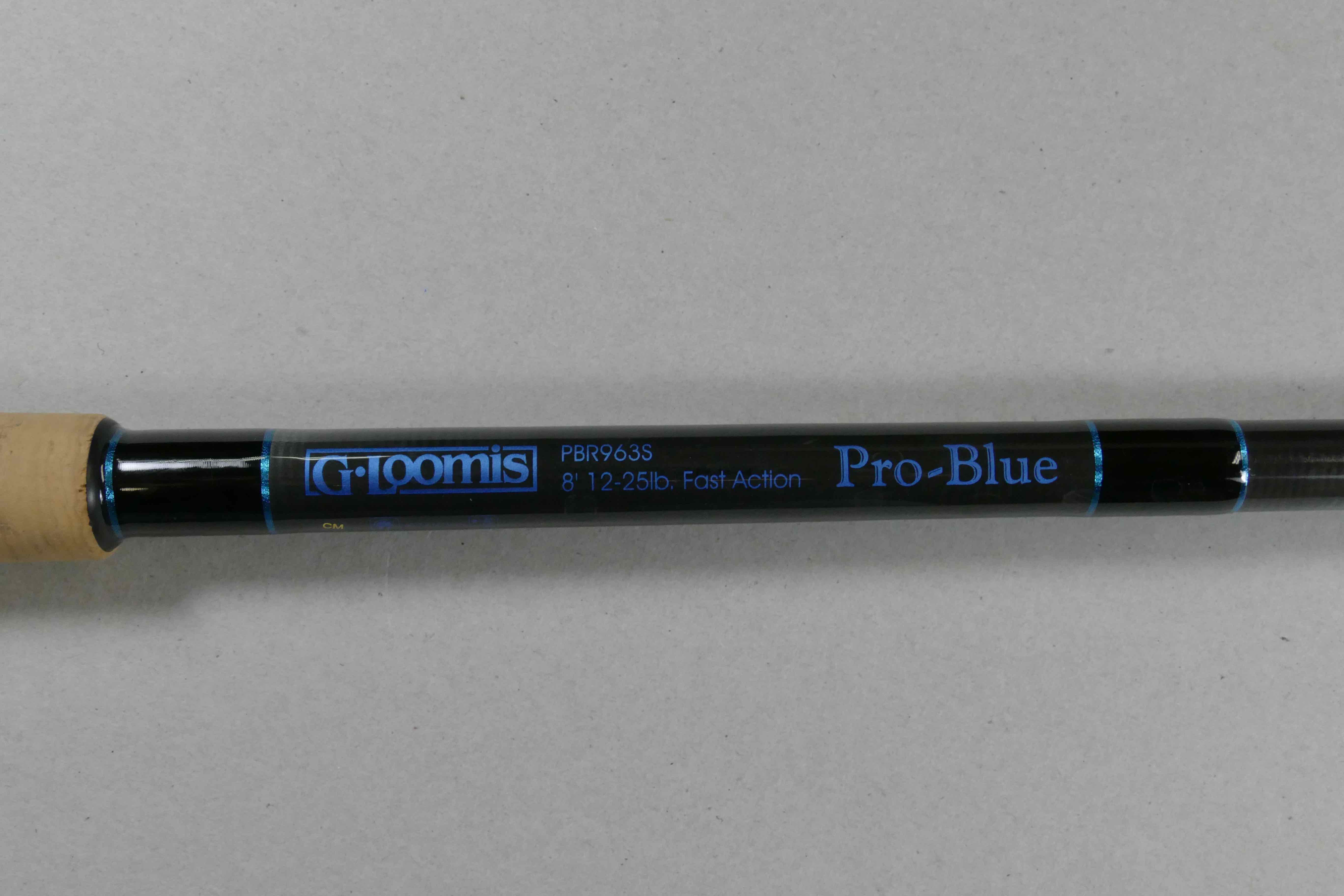 G. Loomis Pro Blue 8’ one piece spinning rod for 1 to 2 oz. lures. PBR963S 11508-01    $160.00