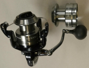 Shimano Spheros SP5000SW 5000 size spinning reel with 6000 size spare spool.  $170.00