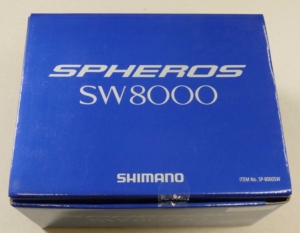 Shimano Spheros SP8000SW 8000 size spinning reel.  $140.00