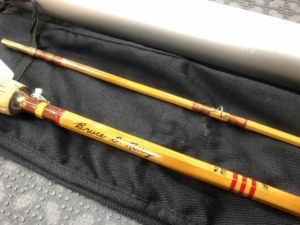 Bamboo Cane Rod Fly Rod - Built by Owner From Genuine Tonkin Cane in 1975 - 2Pc - 9’ - 5Wt - "Dry Fly Action" - C/W Sock & Aluminum Tube - BEAUTIFUL CONDITION! - $280