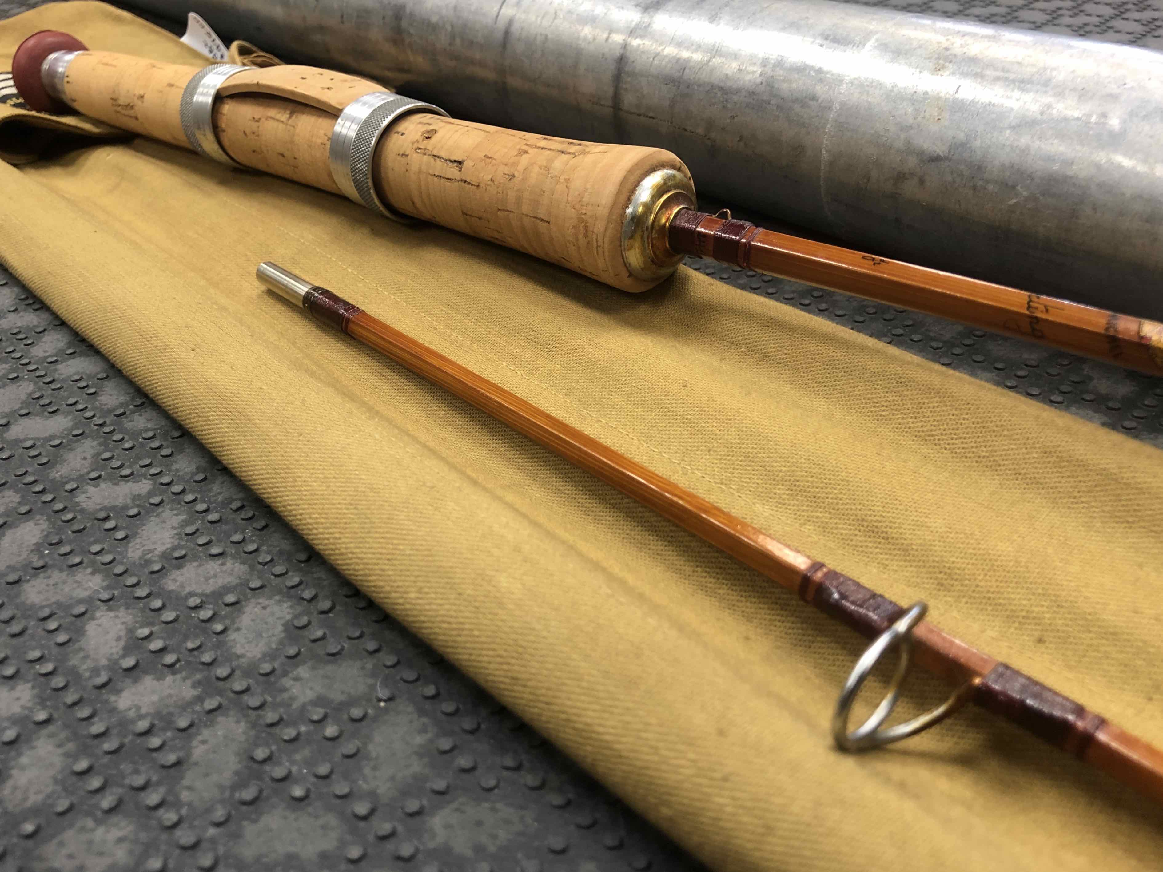 SOLD! – FUTHER REDUCED PRICE! – Collectors Edition – Pezon and Michel – 2Pc  – 6' – Bamboo Spinning Rod – From 1952 – Made in France – “Sporting Model  BB2” –