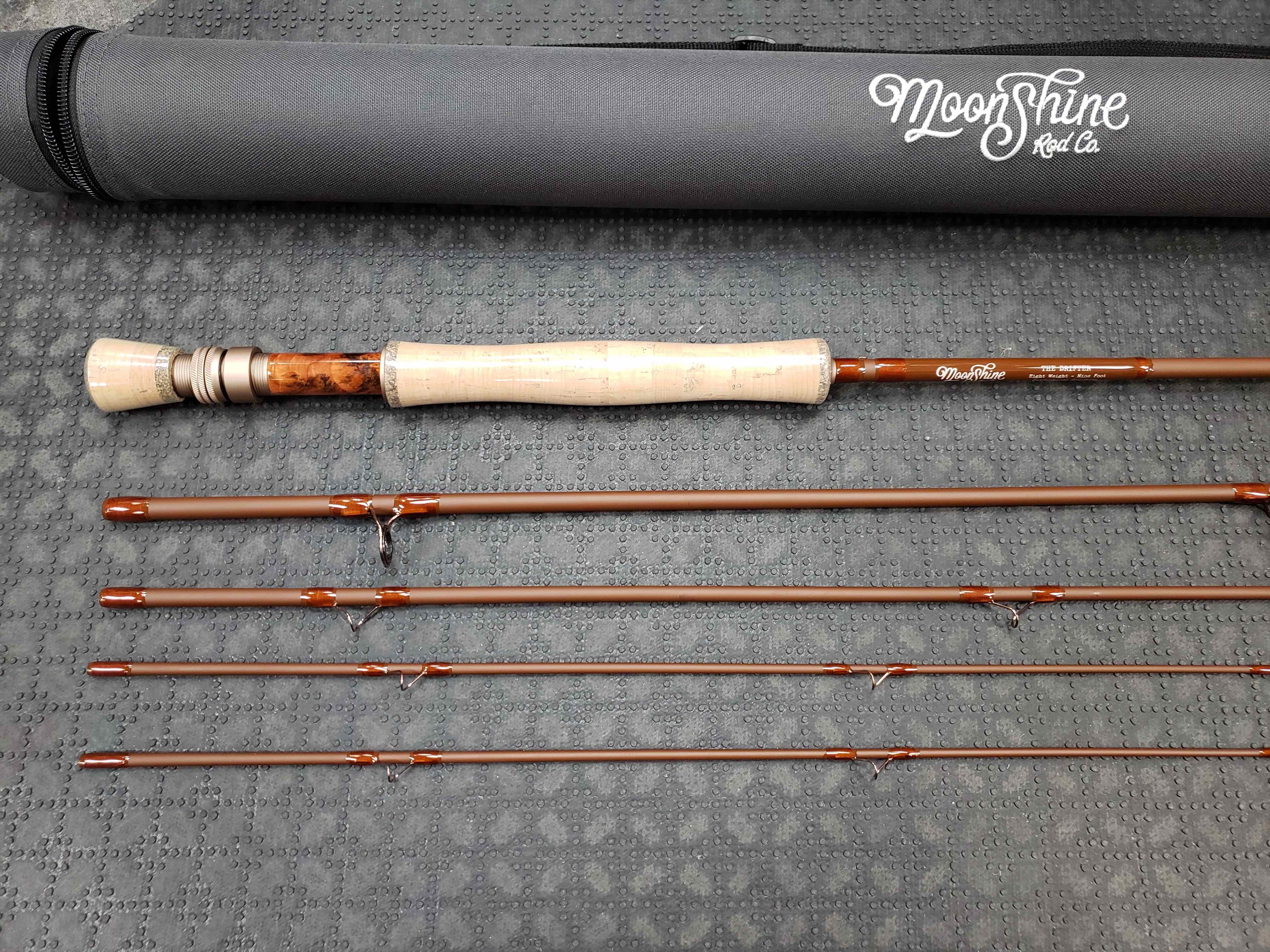SOLD! – Moonshine Fly Rod Company – The Drifter – 8 Wt – 9' – 4Pc – Four  Fly Rod c/w Spare Tip – NEW! – $150 – The First Cast – Hook, Line and  Sinker's Fly Fishing Shop