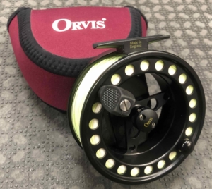 Orvis Battenkill - Made in England Fly Reel - Black - C/W A Scientific Anglers WF8F Fly Line - GREAT SHAPE! - $150