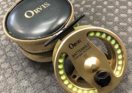 Orvis Battenkill - Made in England - Large Arbour II Fly Reel - Gold - C/W RIO Grand WF4F Fly Line - GREAT SHAPE! - $150