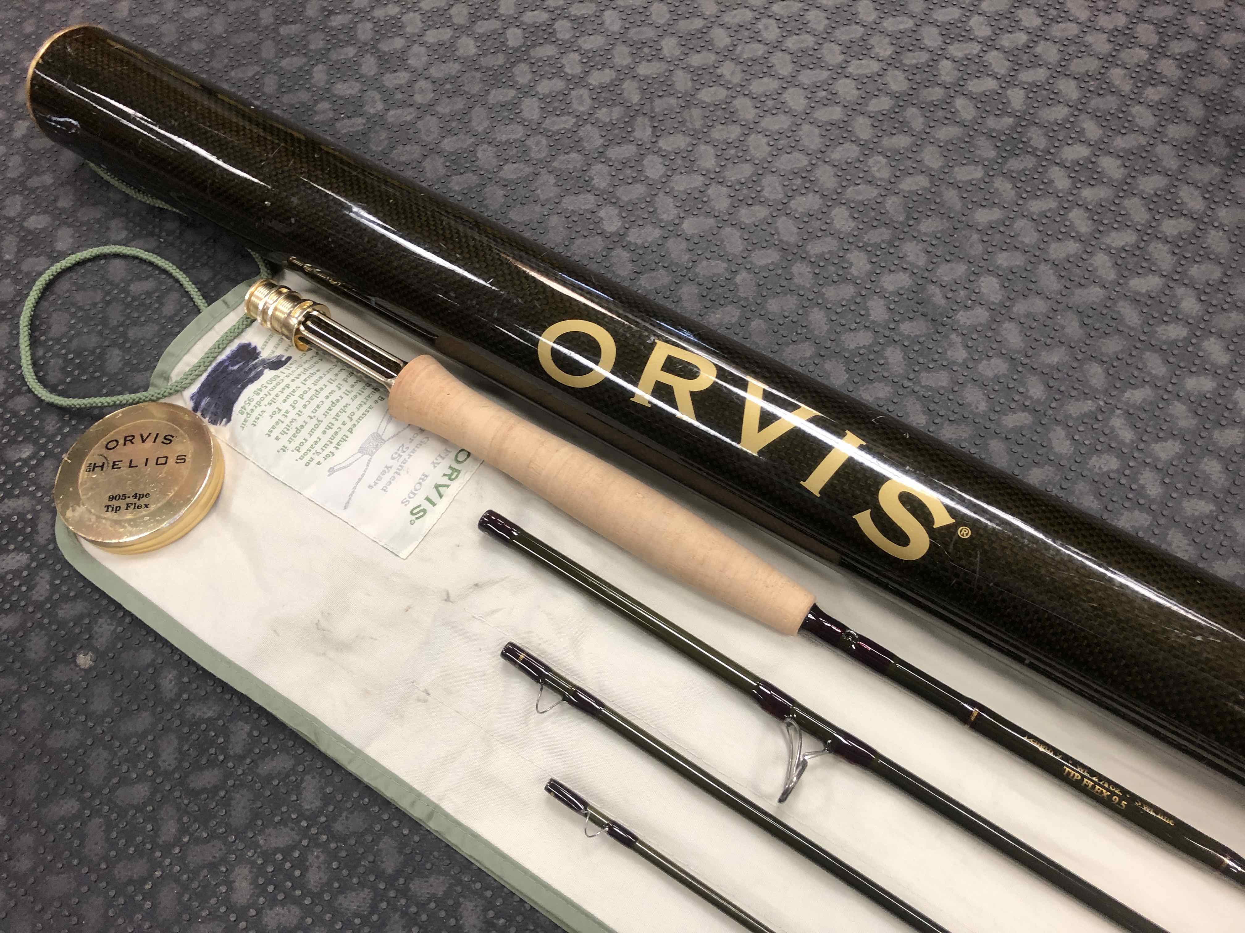 SOLD! – Orvis Helios Fly Rod – 905-4 – 9' – 5Wt – 4Pc – LIKE NEW! – $275 –  The First Cast – Hook, Line and Sinker's Fly Fishing Shop