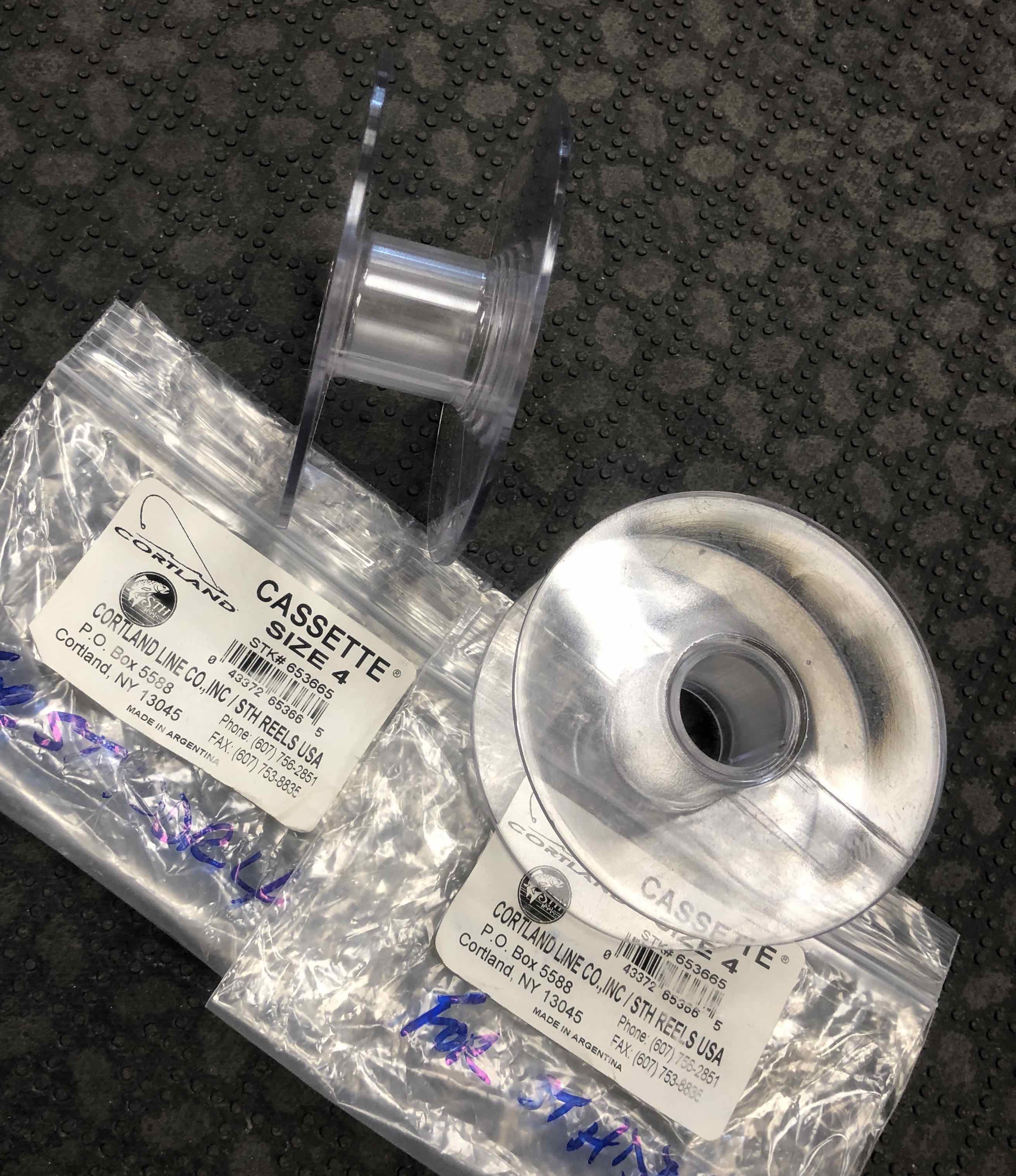SOLD! – Cortland STH Fly Reel Spare Cassette Size 4 – Two Pieces – BOTH  BRAND NEW! – $40 – The First Cast – Hook, Line and Sinker's Fly Fishing Shop