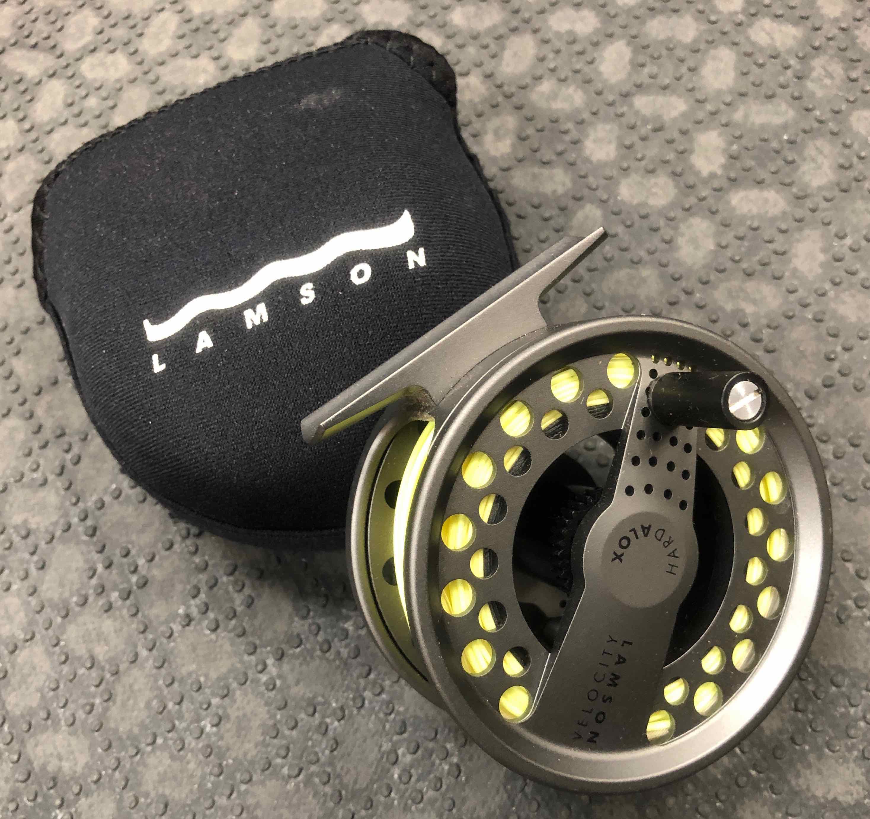 SOLD! – Lamson Velocity – V1.5 – Fly Reel c/w Fly Line – LIKE NEW! – $100 –  The First Cast – Hook, Line and Sinker's Fly Fishing Shop