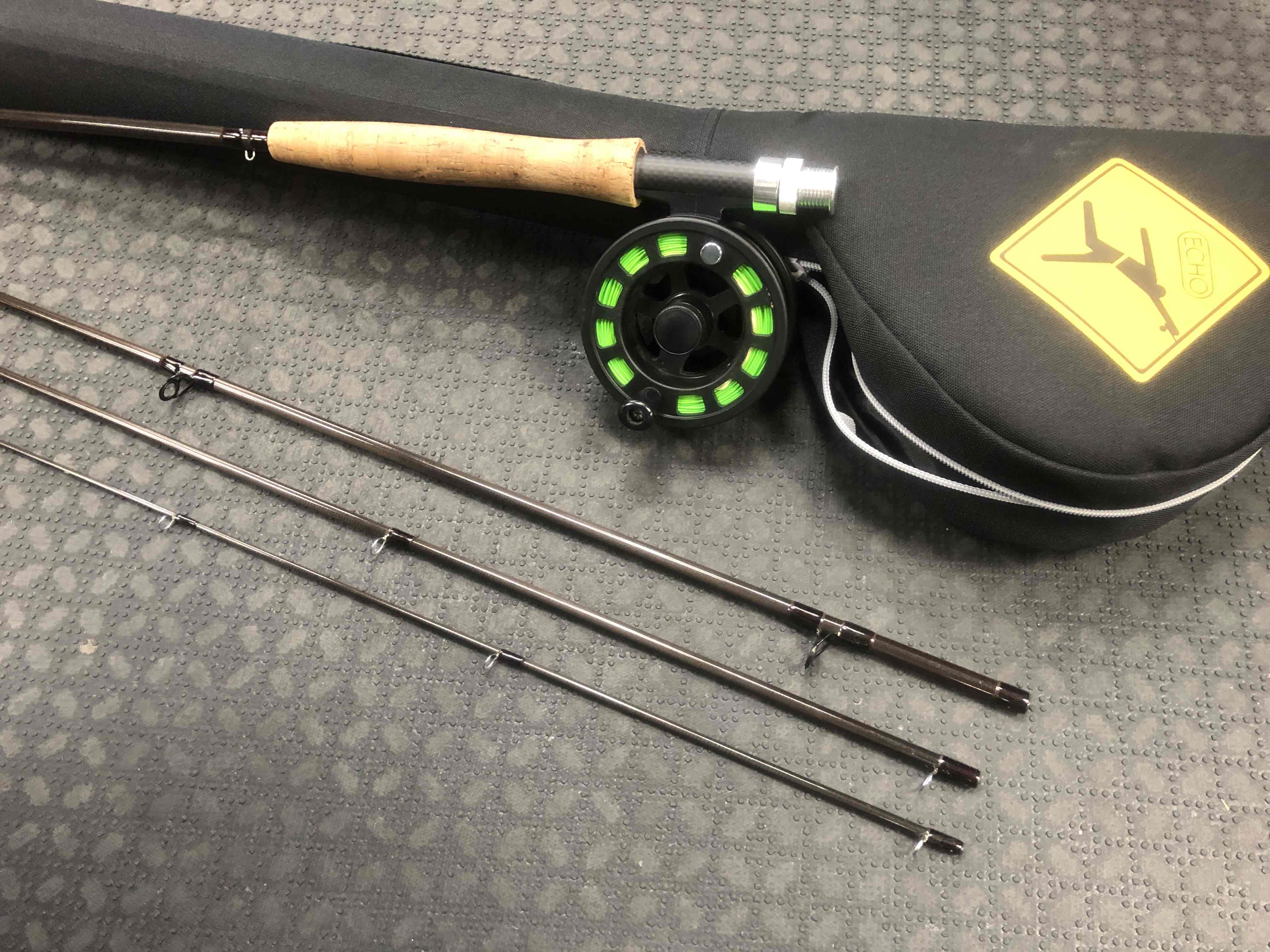 SOLD! – Echo Solo 590-4 – 9′ 5 WT – 4Pc Fly Rod & Reel Combo – GOOD SHAPE!  – $95 – The First Cast – Hook, Line and Sinker's Fly Fishing Shop