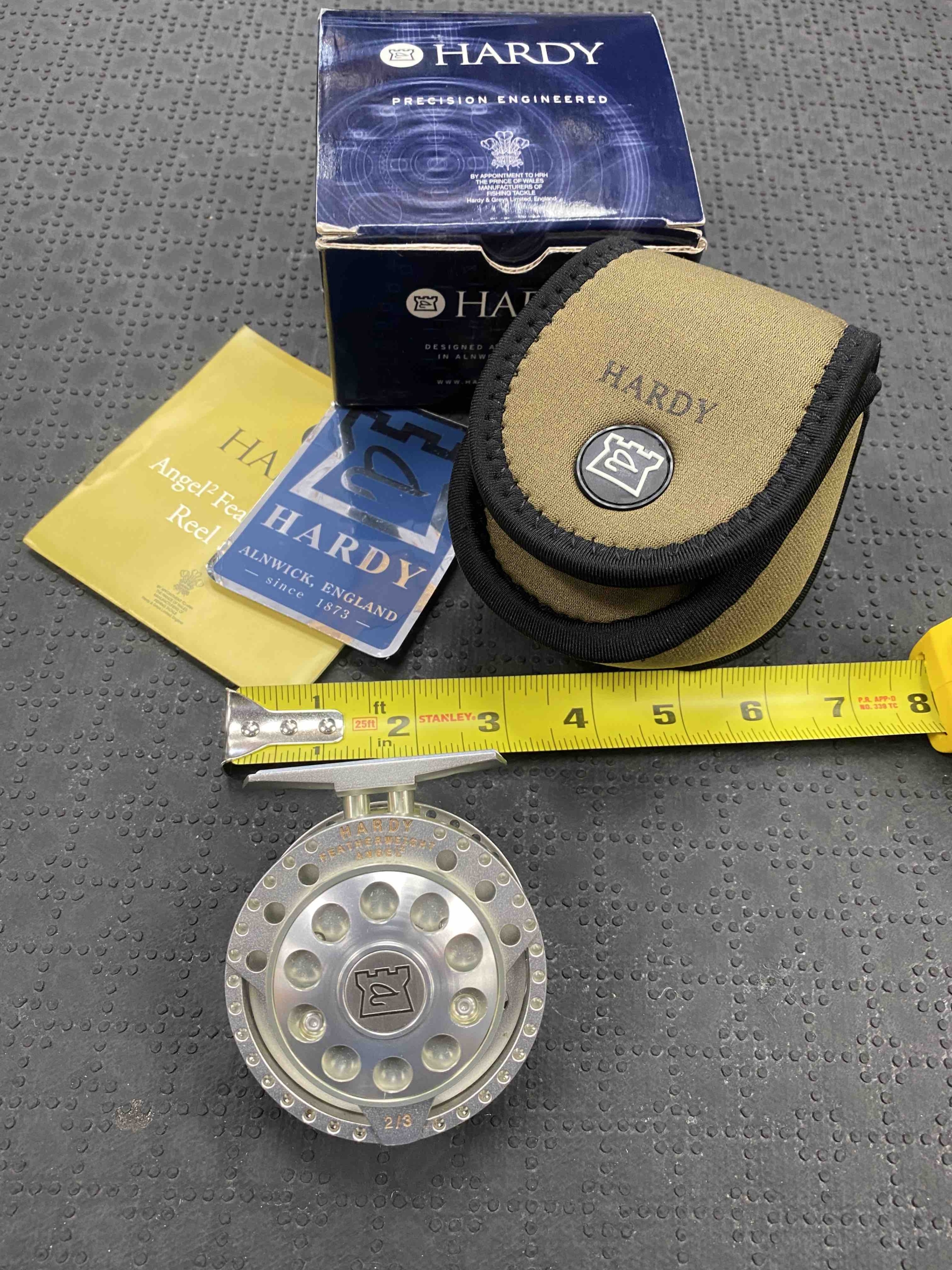 SOLD! – Hardy Angel 2 Featherweight Fly Reel – Size 2/3 – C/W Pouch and  Original Box – LIKE NEW! – $340 – The First Cast – Hook, Line and Sinker's Fly  Fishing Shop